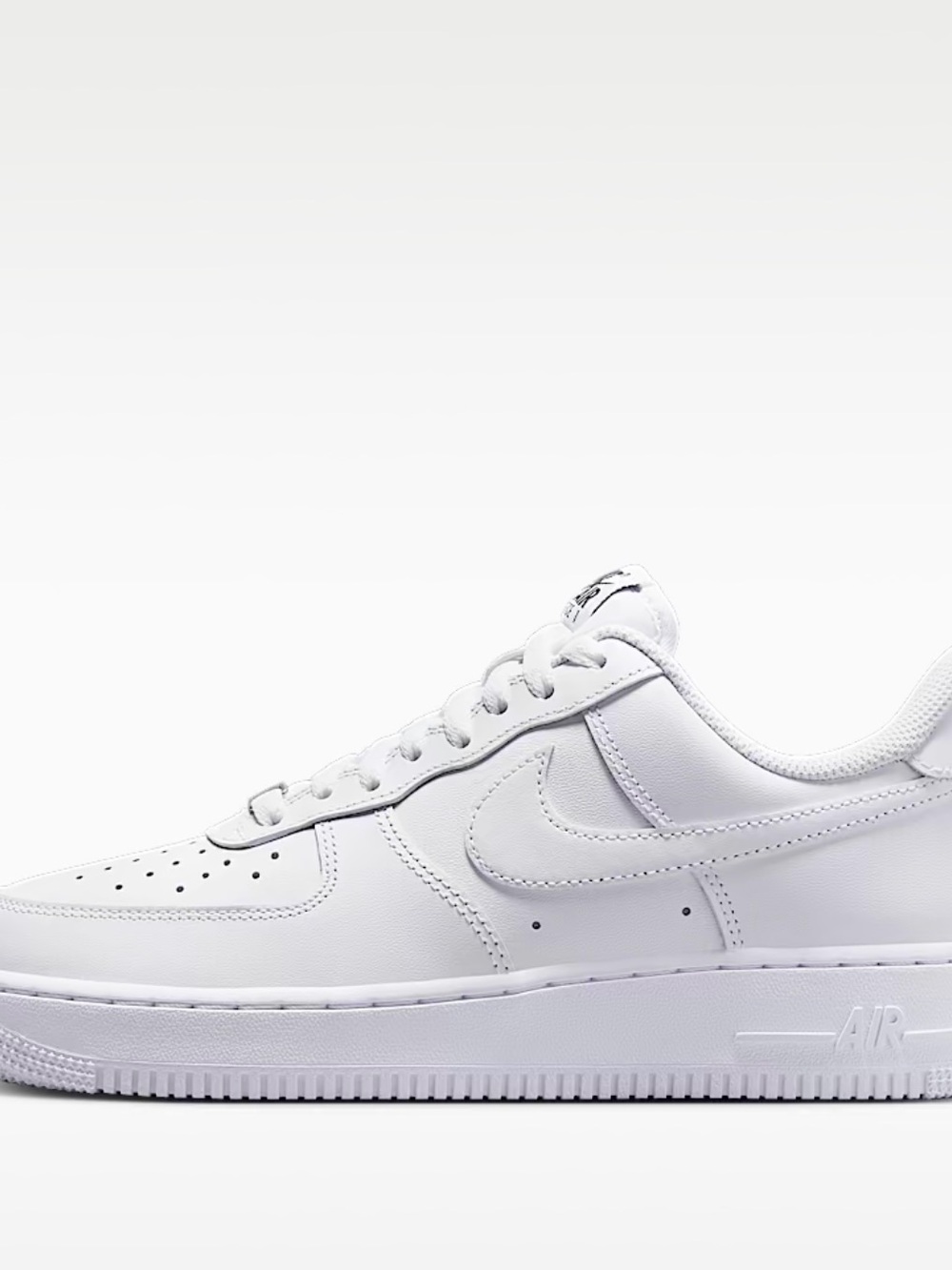 Nike White Low-Top Leather Sneakers with Swoosh